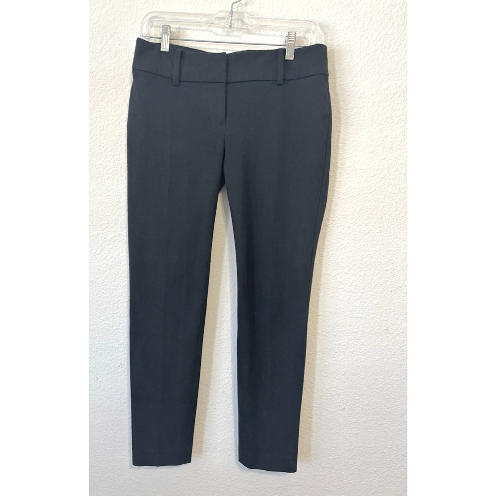 Ann Taylor Slim Trousers Black Stretch Pants‎ Minimal Career Size 2 Corpcore